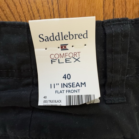 NWT Lot 2 Saddlebred Comfort Flex Flat Front 11" Stretch Twill Shorts Men's 40 - Picture 4 of 9
